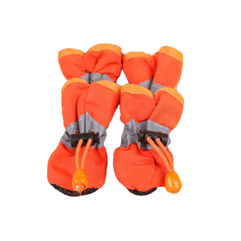 Avelena | 4Pcs/Set Wasserdichte Haustier Hundeschuhe Rutschfeste Regenhosen Schuhe für Kleine Katzen Hunde Welpen Hund Haustier Stiefel Haustier Pfoten Zubehör