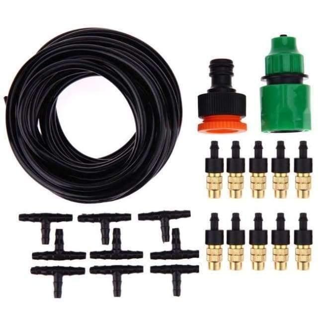 Avelena | Outdoor Garten Nebel Kühlungssystem Anschluss 4/7Mm Schlauch 10 Stück Düsen Kit Sprinkler Bewässerung Kits System Gartenbedarf