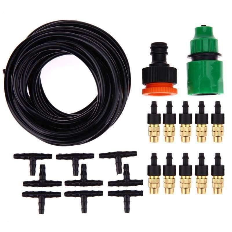Avelena | Outdoor Garten Nebel Kühlungssystem Anschluss 4/7Mm Schlauch 10 Stück Düsen Kit Sprinkler Bewässerung Kits System Gartenbedarf