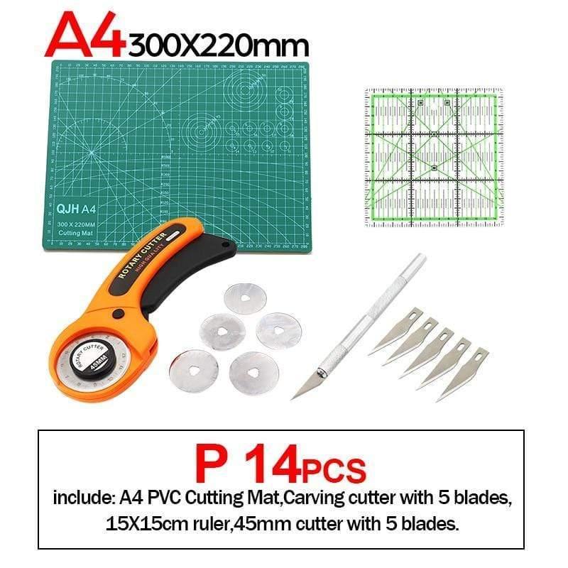 Avelena | A1A2A3A4 Pvc Schneidematte Diy Lederhandwerk Werkzeug Doppelseitige Selbstheilende Matte Pad Schneid Patchwork Nähwerkzeug Set