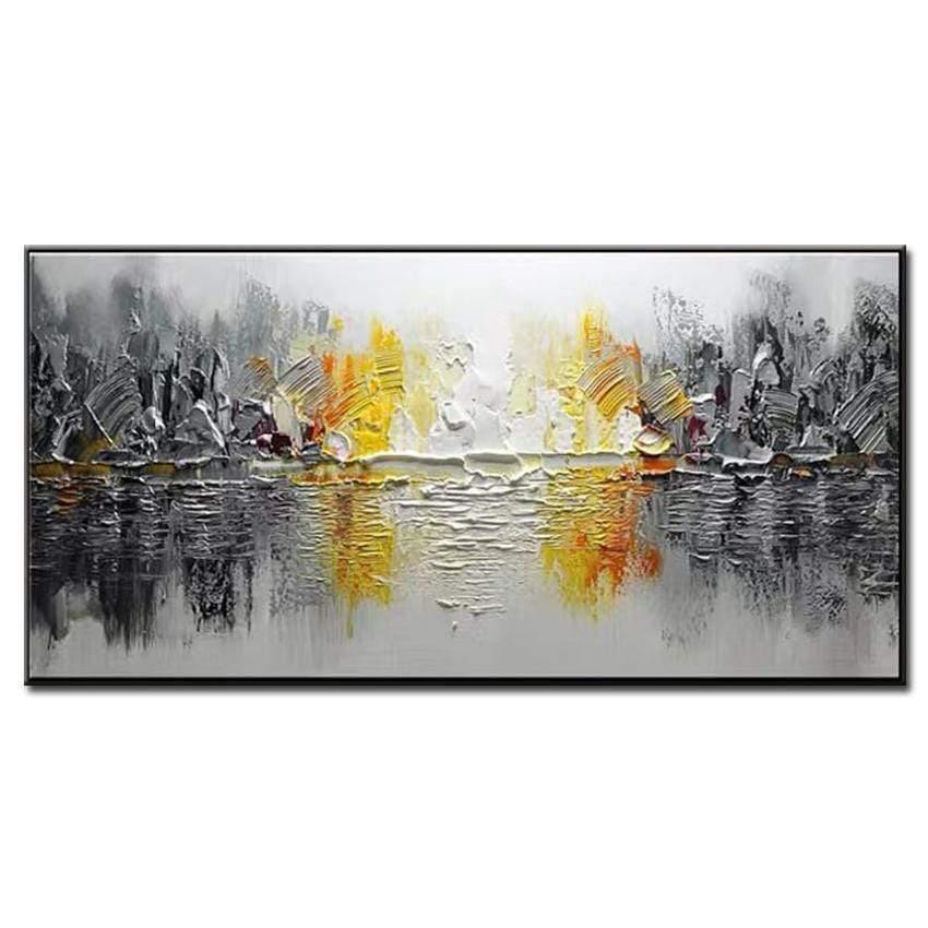 Avelena | Malknife Malerei Ölmalerei, Abstrakt Auf Leinwand 100% Handgemachte Kunst Moderne Kunst Wohnzimmer Wanddeko