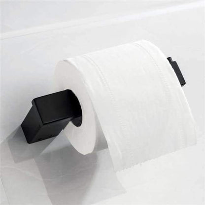 Avelena | Neues Sus 304 Edelstahl Badezimmer-Hardware-Set Schwarz Matt Papierhalter Zahnputzhalter Handtuchstange Badezimmerzubehör