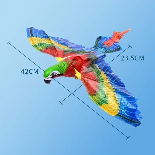 Avelena | Simulation Vogel Interaktive Katze Spielzeuge Elektrisch Hängender Adler Fliegender Vogel Katzen Teaser Spiel Katzenstock Kratzbrett Kuscheltier Spielzeug