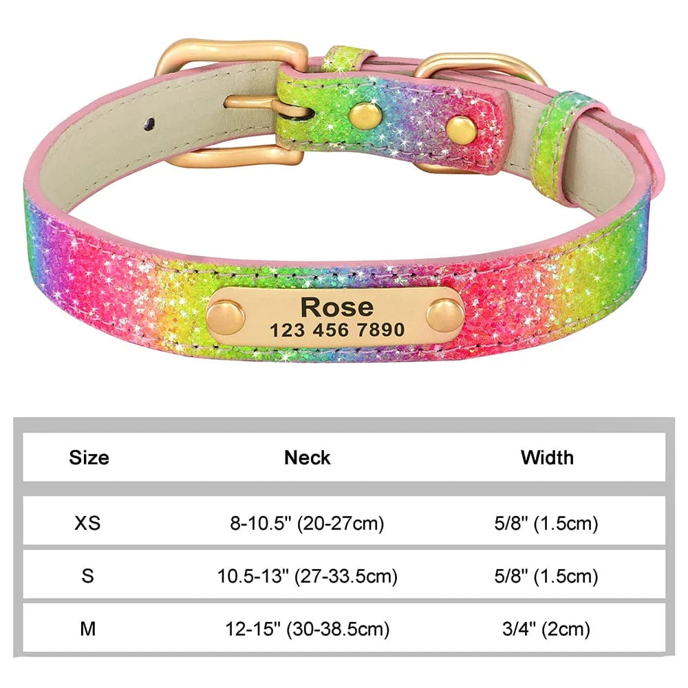 Avelena | Personalisierter Hund Katze Halsband Verstellbares Katzen Kristall Halsbänder Anti-Verlust Leder Welpen Katzen Halskette Fliege Strass Zubehör
