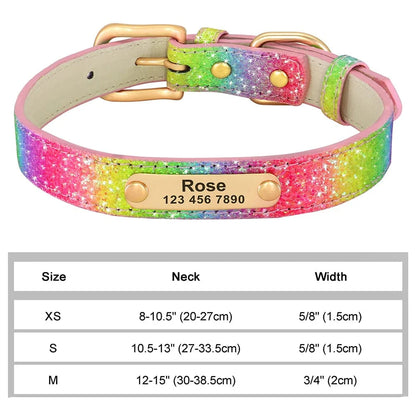 Avelena | Personalisierter Hund Katze Halsband Verstellbares Katzen Kristall Halsbänder Anti-Verlust Leder Welpen Katzen Halskette Fliege Strass Zubehör