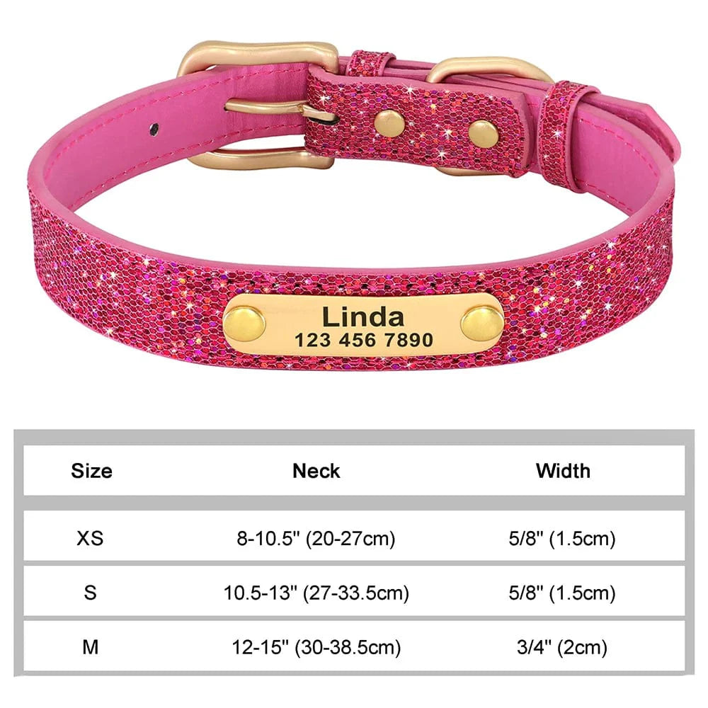 Avelena | Personalisierter Hund Katze Halsband Verstellbares Katzen Kristall Halsbänder Anti-Verlust Leder Welpen Katzen Halskette Fliege Strass Zubehör