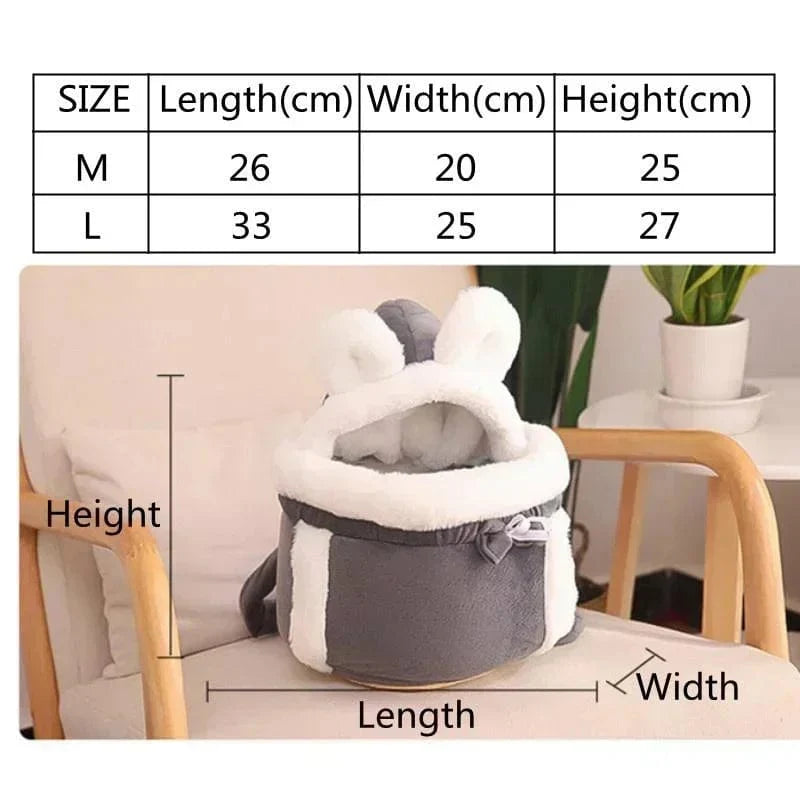 Avelena | Tragetasche Für Haustiere Katze Hunde Plüsch Rucksack Outdoor Reise Spaziergang Winter Warm Nest Kätzchen Welpe Hängende Brust Tragbare Träger