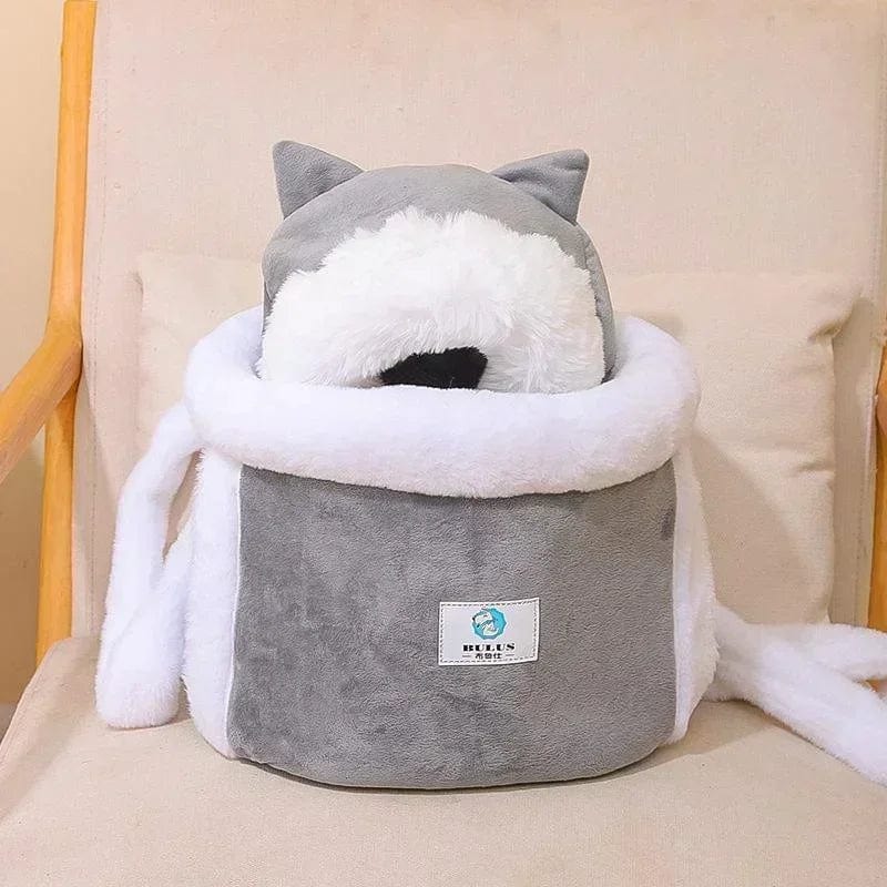 Avelena | Tragetasche Für Haustiere Katze Hunde Plüsch Rucksack Outdoor Reise Spaziergang Winter Warm Nest Kätzchen Welpe Hängende Brust Tragbare Träger