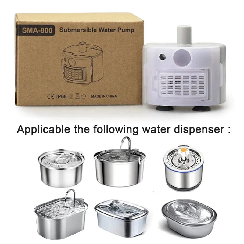 Avelena | Haustierbrunnen Motor Tauchpumpe Katzen-Trinkbrunnen Sma-800 Usb Wasserpumpe Katzenbrunnen Zubehör Leise Dc 5V/1A Wasserpumpe