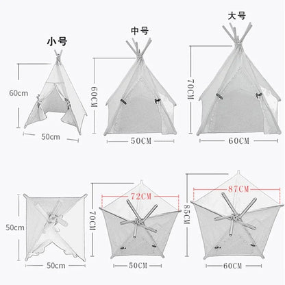 Avelena | Haustier Zelt Haus Hundebett Tragbar Abnehmbar Waschbar Teepee Welpe Katze Innen Außen Zwinger Höhle Mit Kissen Und Schwarze Tafel