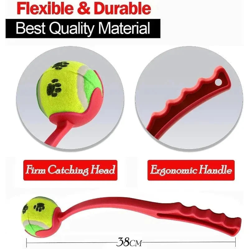Avelena | Haustierwurfstock Hund Handwurfball Spielzeuge Haustier Tennis Launcher Stange Outdoor Aktivitäten Hunde Training Spielzeuge Haustierbedarf