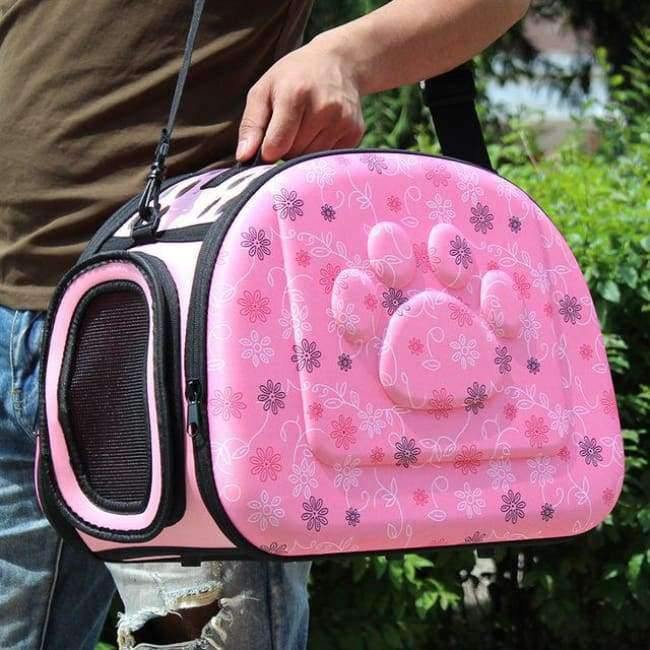 Avelena | Haustier Hund Katze Trage Tasche Atmungsaktive Outdoor Schultertaschen Reisetasche Faltbare Tragebox Zusammenklappbarer Käfig Tragetasche Handtasche
