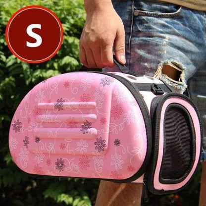 Avelena | Haustier Hund Katze Trage Tasche Atmungsaktive Outdoor Schultertaschen Reisetasche Faltbare Tragebox Zusammenklappbarer Käfig Tragetasche Handtasche