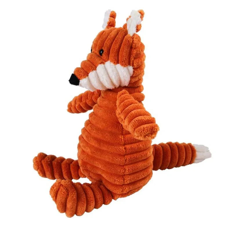 Avelena | Plüsch Hundespielzeug Tierform Bissfest Quietscher Spielsachen Kord Stoff Hundespielzeug für Kleine Große Hunde Welpen Haustier Trainingsgeräte