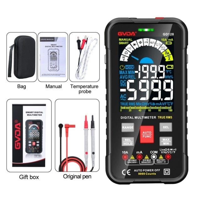 Avelena | Gvda Neue Smart Multimeter Auto Range 1000V 10A Digitaler Kondensatortester True Rms Rel Ohm Hz Ac Dc Spannungsmesser Multimeter