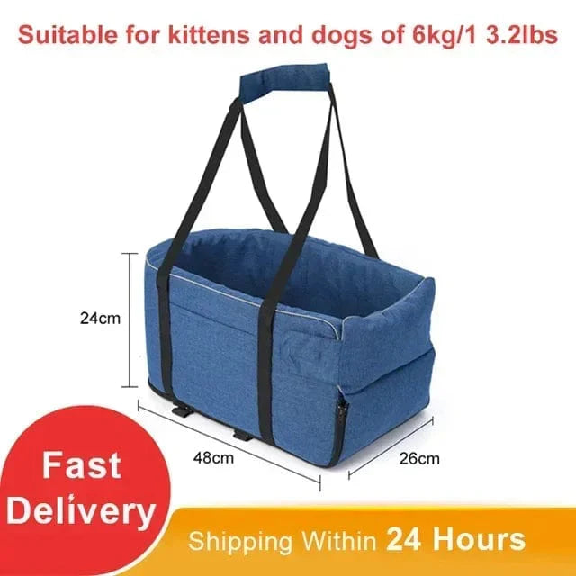 Avelena | Transportables Katzen- Und Hunde-Bett Reise Zentralsteuerung Auto Sicherheits-Tier Sitz Transport Hunde-Trägerschutz Für Kleine Hunde Chihuahua Teddy