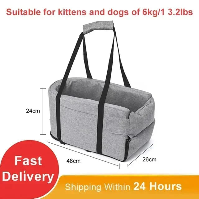 Avelena | Transportables Katzen- Und Hunde-Bett Reise Zentralsteuerung Auto Sicherheits-Tier Sitz Transport Hunde-Trägerschutz Für Kleine Hunde Chihuahua Teddy