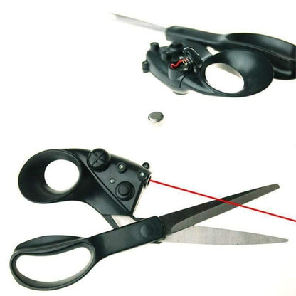 Avelena | Professionelle Laser-Gestützte Schneiderscheren Diy Infrarot-Positionslaser Edelstahl-Scheren für Näharbeiten Nähzubehör Schwarz