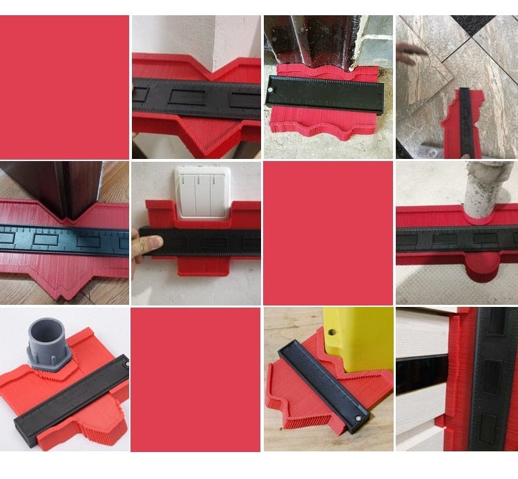 Avelena | Profil Kontur Scanner Linienkopier Schablone Schneidevorlage Konstruktion Holzarbeit Messinstrument Keramische Fliese Werkzeug