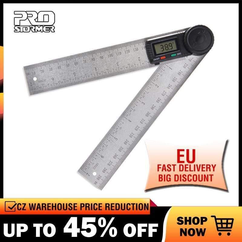 Avelena | Winkelzirkel Digitale Shoplineal Meter 360 Grad Zirkelscheibe Stahl Neigungsmesser Goniometer Elektronischer Winkelsperre