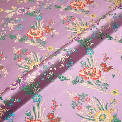 Avelena | Blumenstoffe Brokat Jacquard Musterstoff Zum Nähen Von Cheongsam und Kimono Material für Diy
