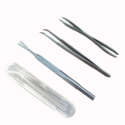 Avelena | Qualitäts Edelstahl Haustier Flöhe Entfernen Werkzeug Schabekreuz Tweezer Clip Set Pflegeprodukte Katze Hund Zeckenentfernung