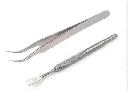 Avelena | Qualitäts Edelstahl Haustier Flöhe Entfernen Werkzeug Schabekreuz Tweezer Clip Set Pflegeprodukte Katze Hund Zeckenentfernung