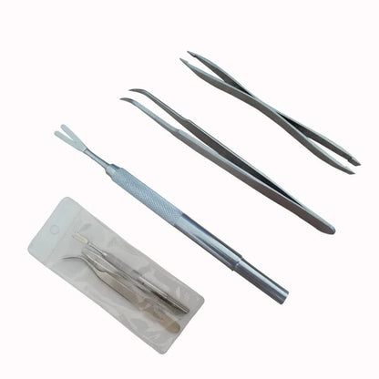 Avelena | Qualitäts Edelstahl Haustier Flöhe Entfernen Werkzeug Schabekreuz Tweezer Clip Set Pflegeprodukte Katze Hund Zeckenentfernung
