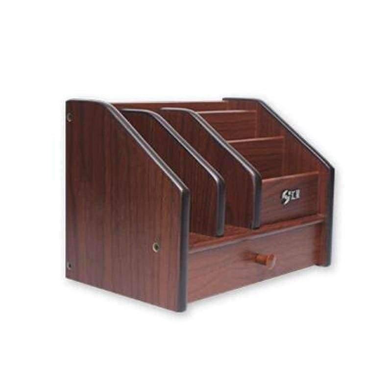 Avelena | Qualitäts Holz Stifthalter Schreibwarenhalter Stifte Topf Schreibtisch Organizer Bleistiftständer Büroschreibtisch Zubehör Mit Schubladenunterteilung