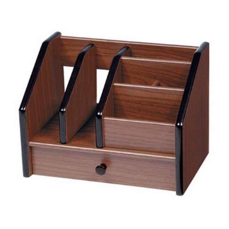 Avelena | Qualitäts Holz Stifthalter Schreibwarenhalter Stifte Topf Schreibtisch Organizer Bleistiftständer Büroschreibtisch Zubehör Mit Schubladenunterteilung