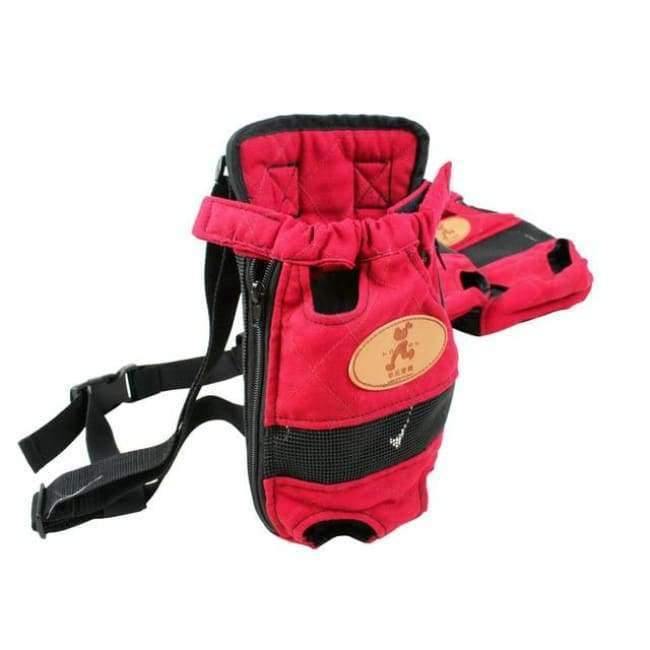Avelena | Hundeträgerschwarz Mode Rote Farbe Reisehunderrucksack Atmungsaktive Haustiertaschen Schulter-Haustier Welpen-Träger