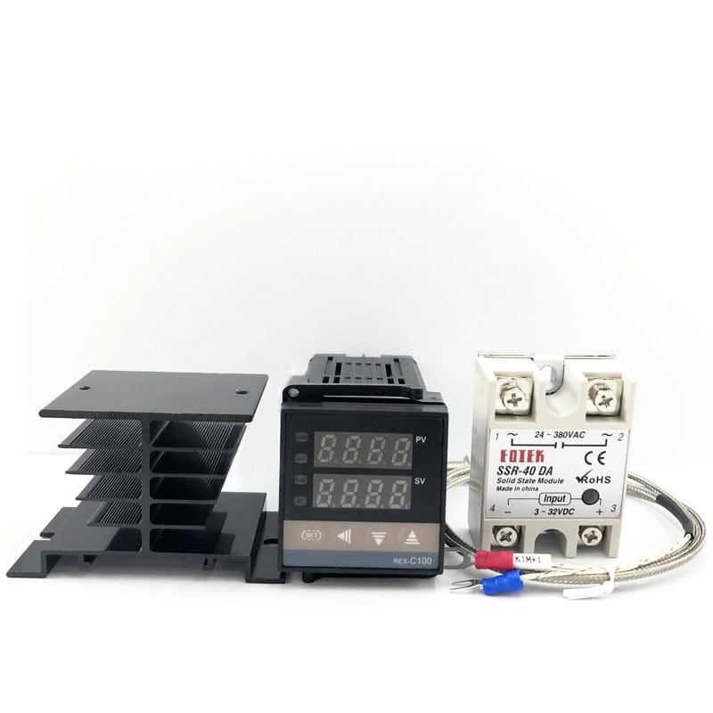 Avelena | Rex-C100 Digitale Pid Temperaturregler Thermostat Ssr Ausgang + Max. 40A Ssr Relais + K Thermoelementsonde Hohe Qualität