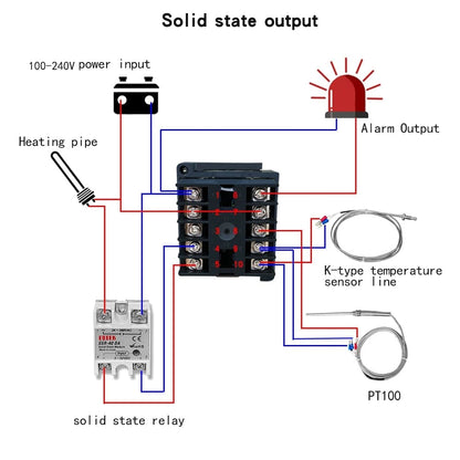 Avelena | Rex-C100 Digitale Pid Temperaturregler Thermostat Ssr Ausgang + Max. 40A Ssr Relais + K Thermoelementsonde Hohe Qualität