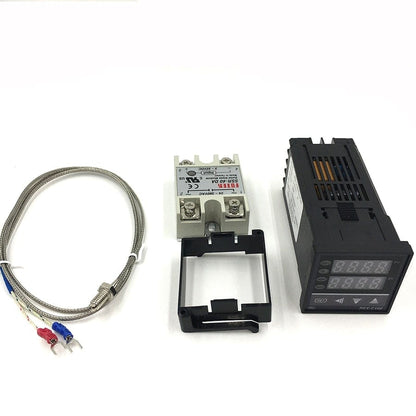 Avelena | Rex-C100 Digitale Pid Temperaturregler Thermostat Ssr Ausgang + Max. 40A Ssr Relais + K Thermoelementsonde Hohe Qualität