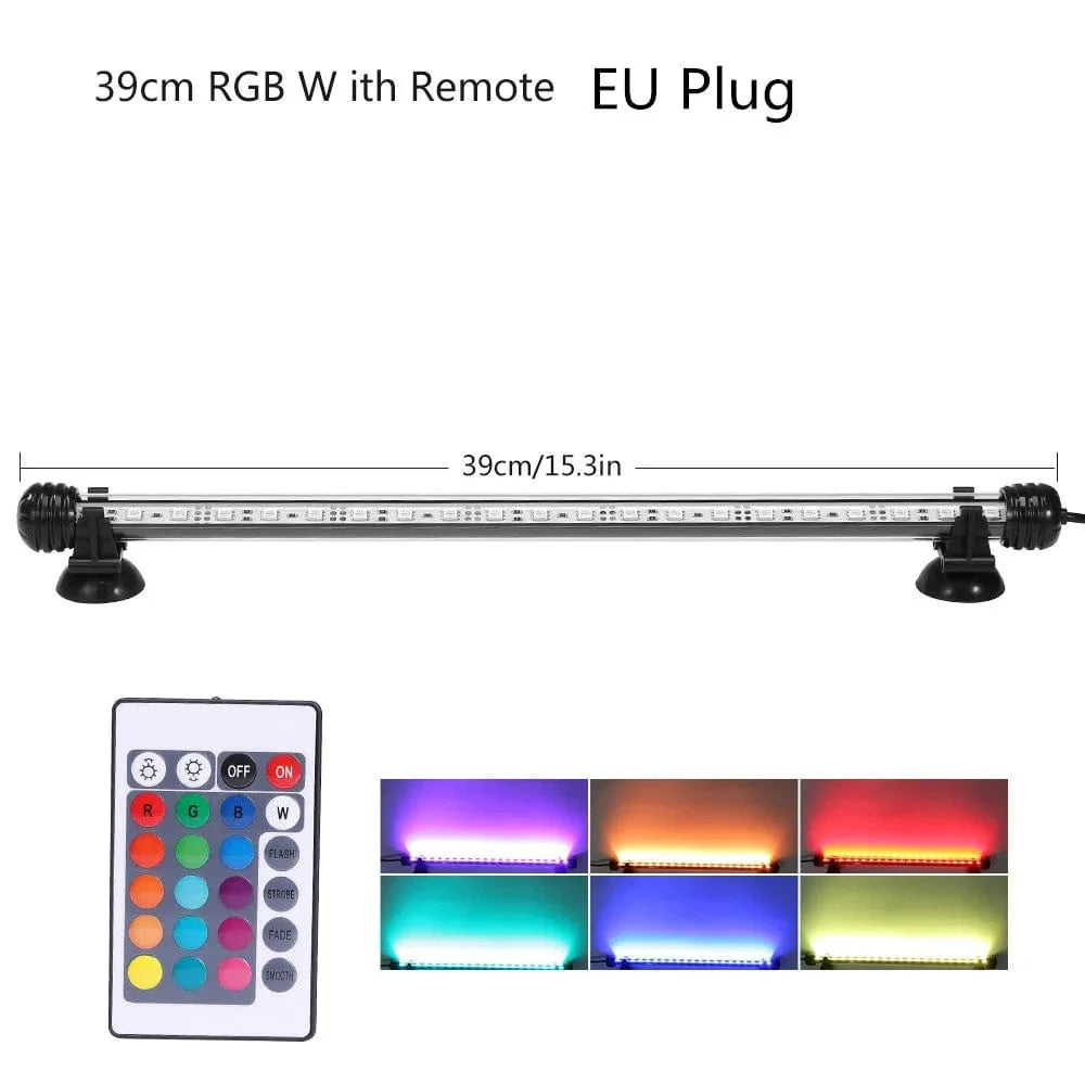 Avelena | Rgb Aquarium Licht 18-54Cm Fernbedienung Tauchlampe Bunte Lampe 100-240V Lampe Für Pflanzen Aquarium Essenziell Amphibiennutzung