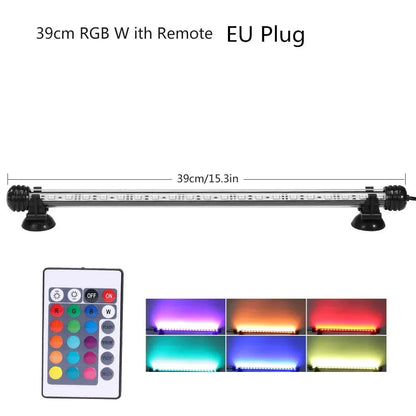 Avelena | Rgb Aquarium Licht 18-54Cm Fernbedienung Tauchlampe Bunte Lampe 100-240V Lampe Für Pflanzen Aquarium Essenziell Amphibiennutzung