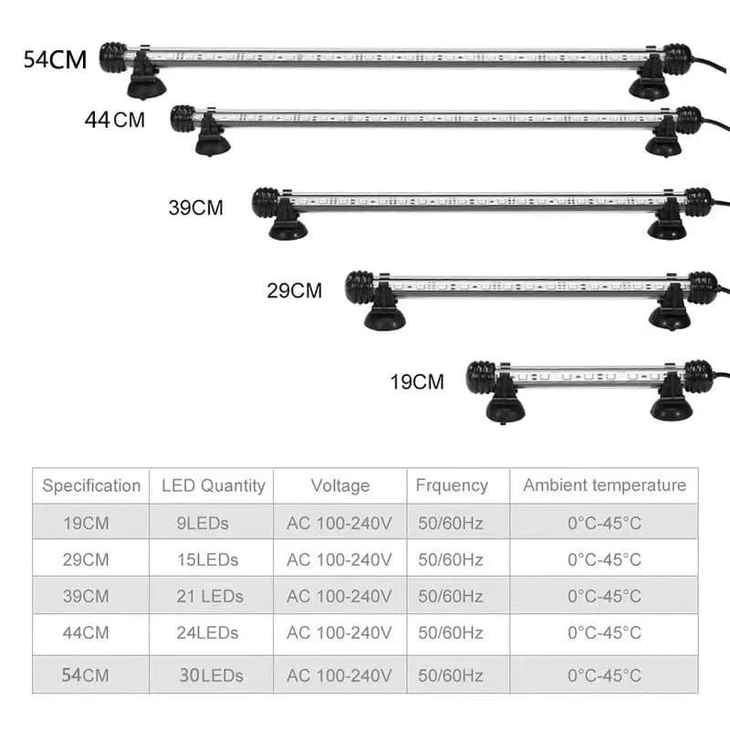 Avelena | Rgb Aquarium Licht 18-54Cm Fernbedienung Tauchlampe Bunte Lampe 100-240V Lampe Für Pflanzen Aquarium Essenziell Amphibiennutzung