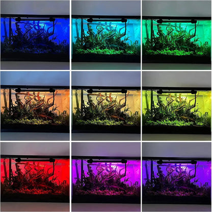 Avelena | Rgb Aquarium Licht 18-54Cm Fernbedienung Tauchlampe Bunte Lampe 100-240V Lampe Für Pflanzen Aquarium Essenziell Amphibiennutzung