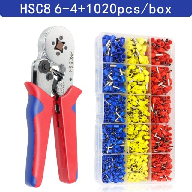 Avelena | Tubular-Terminal-Crimptool Hsc8 6-4/6-6/16-6 Max 0.08-16Mm² Draht Mini-Ferrule Crimpzange Yefym Haushalts-Elektroset