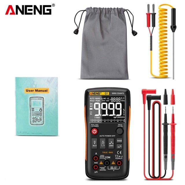 Avelena | Aneng Q1 Digitale Multimeter 9999 Analogtester Wahrer Rms Professionelles Multimeter Diy Transistor Kondensator Ncv Tester Lcr Meter