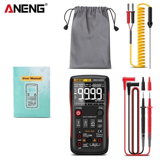 Avelena | Aneng Q1 Digitale Multimeter 9999 Analogtester Wahrer Rms Professionelles Multimeter Diy Transistor Kondensator Ncv Tester Lcr Meter