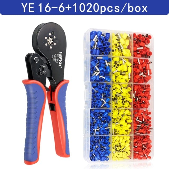 Avelena | Tubular-Terminal-Crimptool Hsc8 6-4/6-6/16-6 Max 0.08-16Mm² Draht Mini-Ferrule Crimpzange Yefym Haushalts-Elektroset
