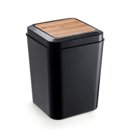 Avelena | Set Aus 6 Smartloc Kunststoff-Badezimmerzubehör Set Zahnbürstenhalter Zahnpastaspender Box Seifenbox Duschablage Schwarz
