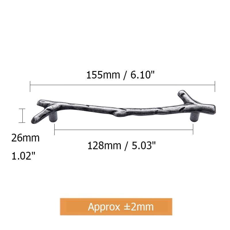 Avelena | Fashion Tree Branch Möbelgriff 96Mm 128Mm Schwarz Silber Bronze Küchenmöbelgriffe Schubladengriffe Türziehhilfen Hardware