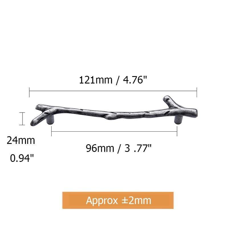 Avelena | Fashion Tree Branch Möbelgriff 96Mm 128Mm Schwarz Silber Bronze Küchenmöbelgriffe Schubladengriffe Türziehhilfen Hardware
