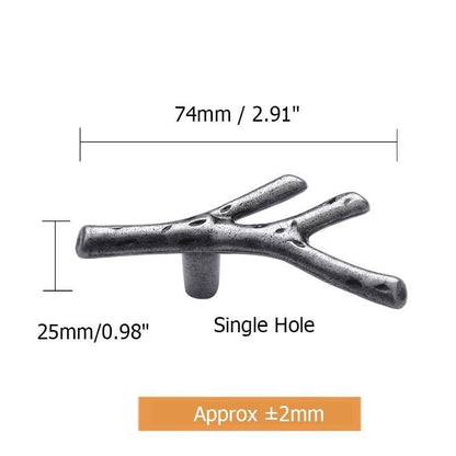 Avelena | Fashion Tree Branch Möbelgriff 96Mm 128Mm Schwarz Silber Bronze Küchenmöbelgriffe Schubladengriffe Türziehhilfen Hardware