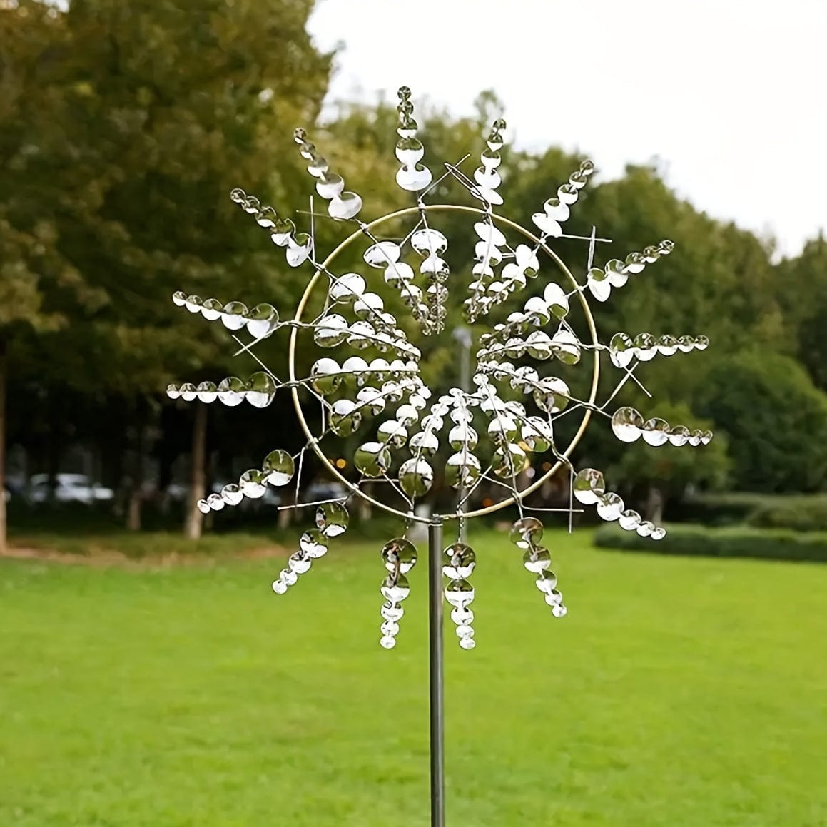 Avelena | 1 Stück Magischer Metall-Windmühle, 3D Metall Outdoor Windspiel für Hof und Garten, Einzigartige Metall kinetische Winds skulpturen & Windspiel, Windfänger Metall Outdoor Rasen Terrasse Dekoration Wind skulptur