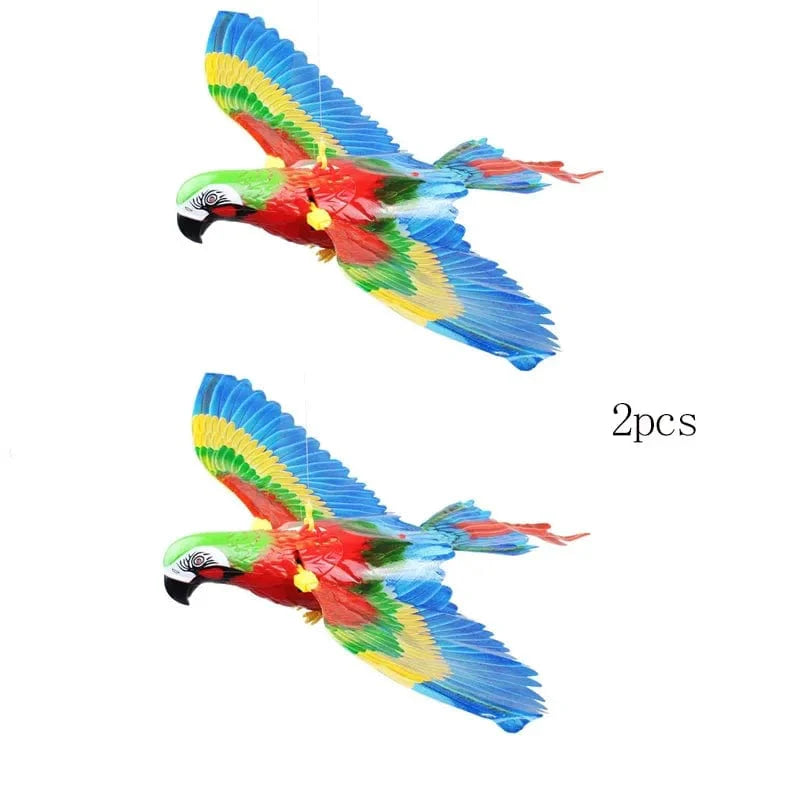 Avelena | Simulation Vogel Interaktive Katze Spielzeuge Elektrisch Hängender Adler Fliegender Vogel Katzen Teaser Spiel Katzenstock Kratzbrett Kuscheltier Spielzeug