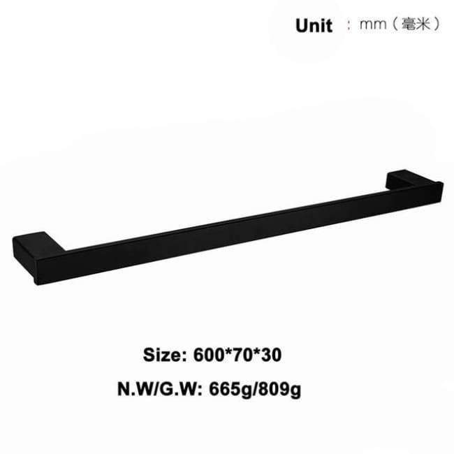 Avelena | Neues Sus 304 Edelstahl Badezimmer-Hardware-Set Schwarz Matt Papierhalter Zahnputzhalter Handtuchstange Badezimmerzubehör