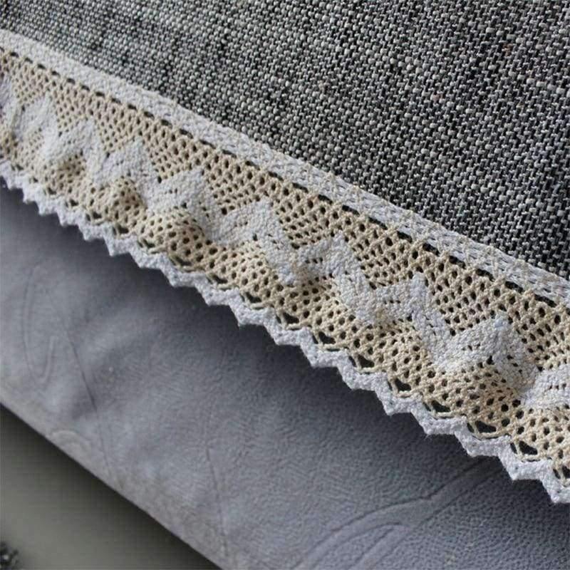 Avelena | Grau Sofa Bezug Sofa Kissen Baumwolle Leinen Stoff Mode Vier Jahreszeiten Verfügbar Zuhause Hochzeit Dekor Sofa Handtuch